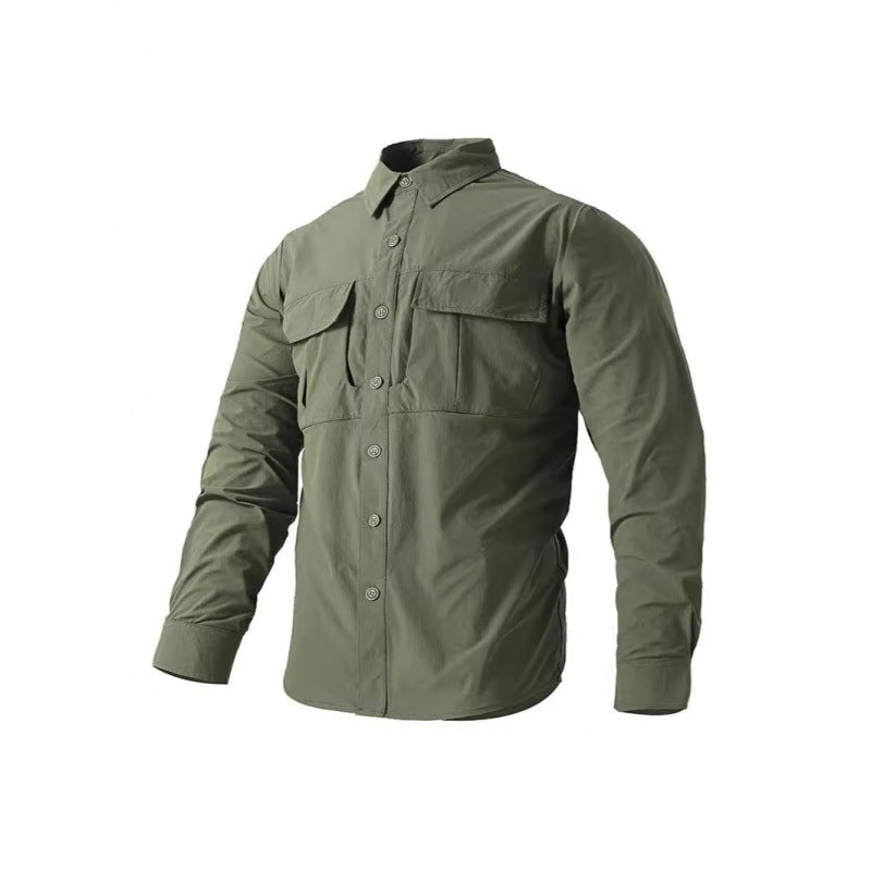 Herren Leichte Hemdenjacke im Utility‑Stil mit aufgesetzten Brustklappen und Knopfleiste Shop Nory
