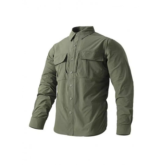 Herren Leichte Hemdenjacke im Utility‑Stil mit aufgesetzten Brustklappen und Knopfleiste Shop Nory