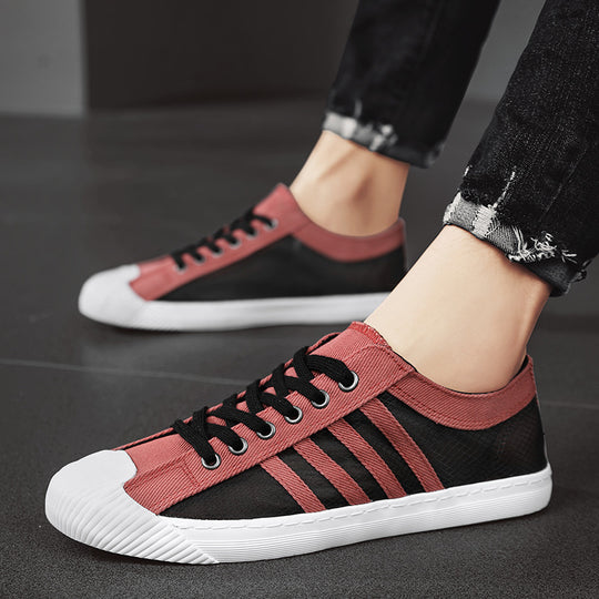 Herren atmungsaktive Low-Top Sneaker mit transparenten Mesh-Einsätzen Shopy Nory