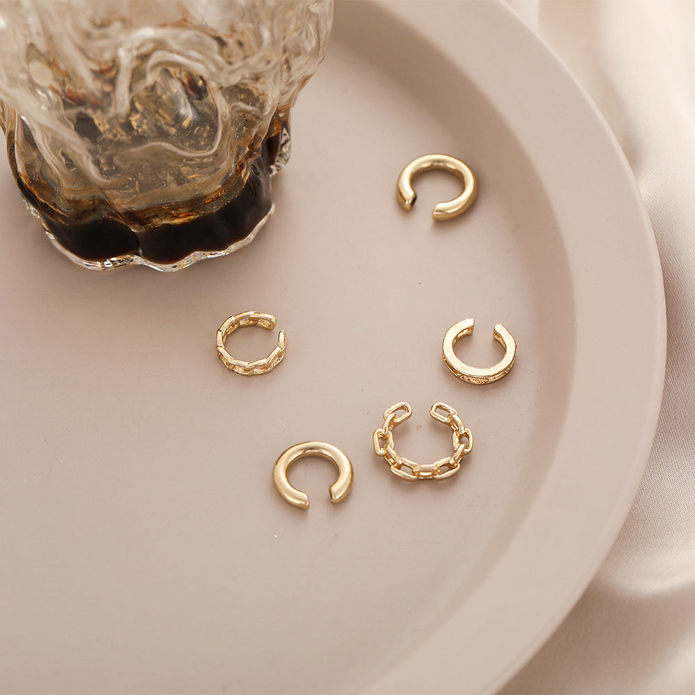 Damen modisches Edelstahl-Ohrschmuck Set mit kreativen Ketten-Designs Shop Nory