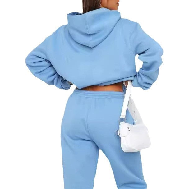 Damen nan oversized Kapuzen-Loungewear-Set mit Kängurutasche und elastischem Knöchelabschluss Shop Nory