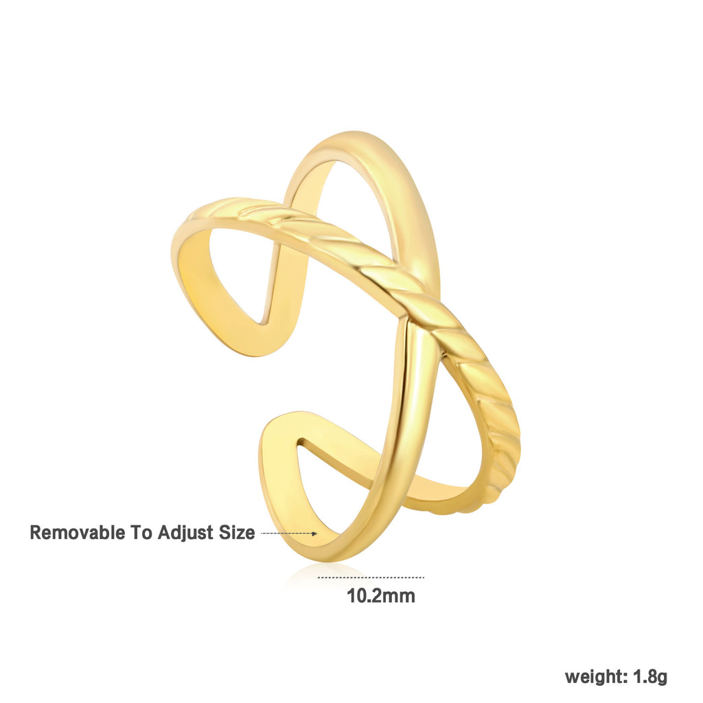 Damen verstellbarer Ring mit elegantem Twist-Design Shop Nory