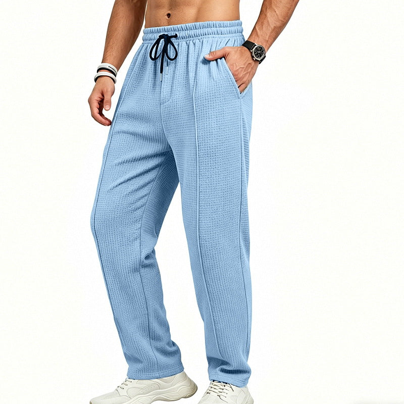 Herren Texturierte Relax-Fit Jogginghose mit Bügelfalte und Kordelzug Shop Nory