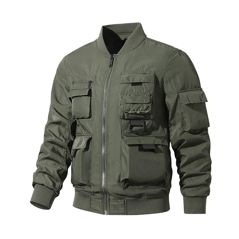 Herren Taktische Bomberjacke im Field‑Look mit modularen Außenfächern und elastischem Saum Shop Nory