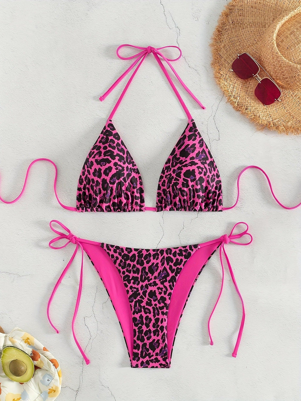 Damen Triangel-Bikini mit aufregendem Animal-Print