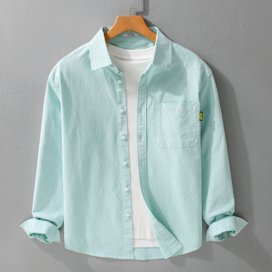 Damen Leichtes Baumwoll-Overshirt mit Kentkragen, aufgesetzter Brusttasche und Relaxed-Fit Shop Nory