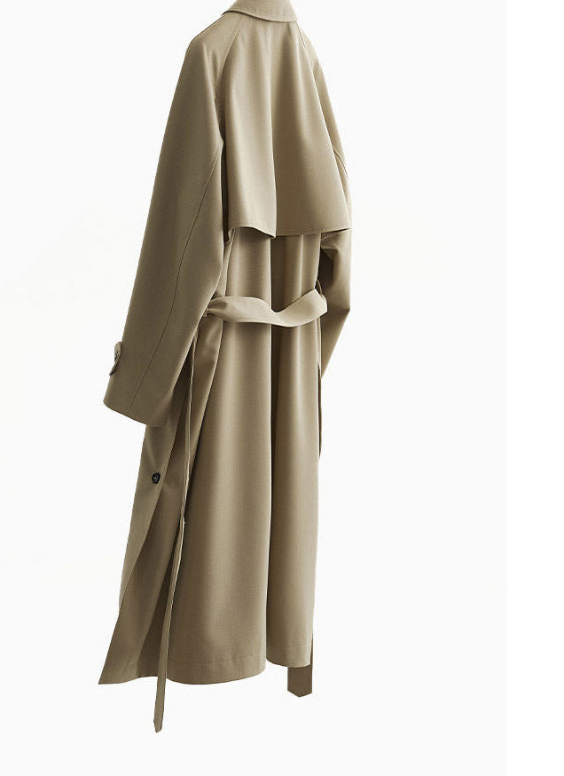 Damen Modischer Langmantel mit hochgeschlossenem Kragen und Taillengürtel Shop Nory