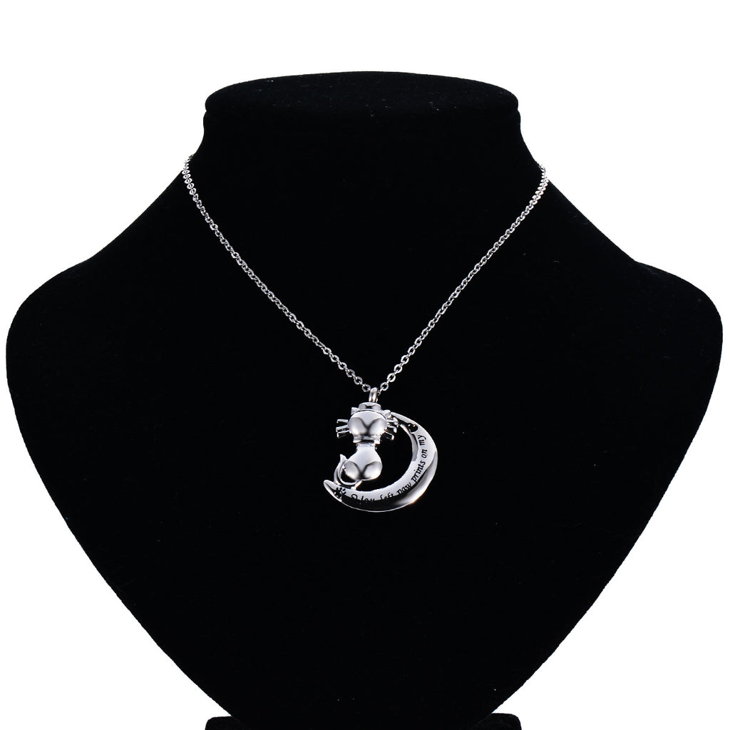 Damen Schmuckanhänger mit Katzenmotiv und eingravierter Botschaft Shop Nory