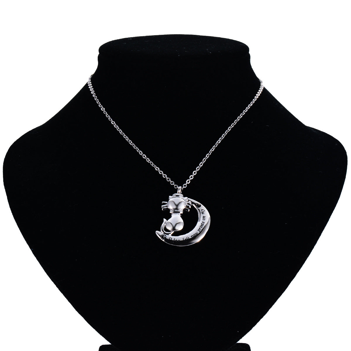 Damen Schmuckanhänger mit Katzenmotiv und eingravierter Botschaft Shop Nory