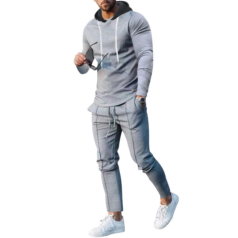 Herren nan zweiteiliges Kapuzen-Lounge-Set mit schmal geschnittenem Kapuzenpullover und tapered Jogginghose Shop Nory