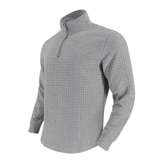 Herren Thermo-Fleecepullover mit Reißverschluss und strukturiertem Design