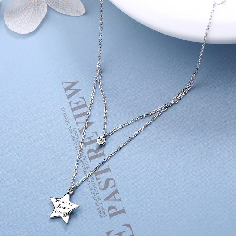 Damen Halskette mit frechem Sternanhänger und funkelndem Detail Shop Nory