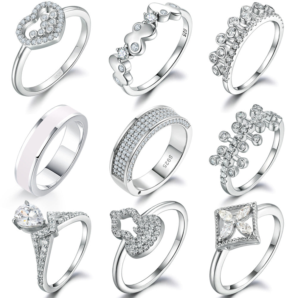 Damen Diamantring mit kunstvollem Design und funkelndem Zirkoniabesatz Shop Nory