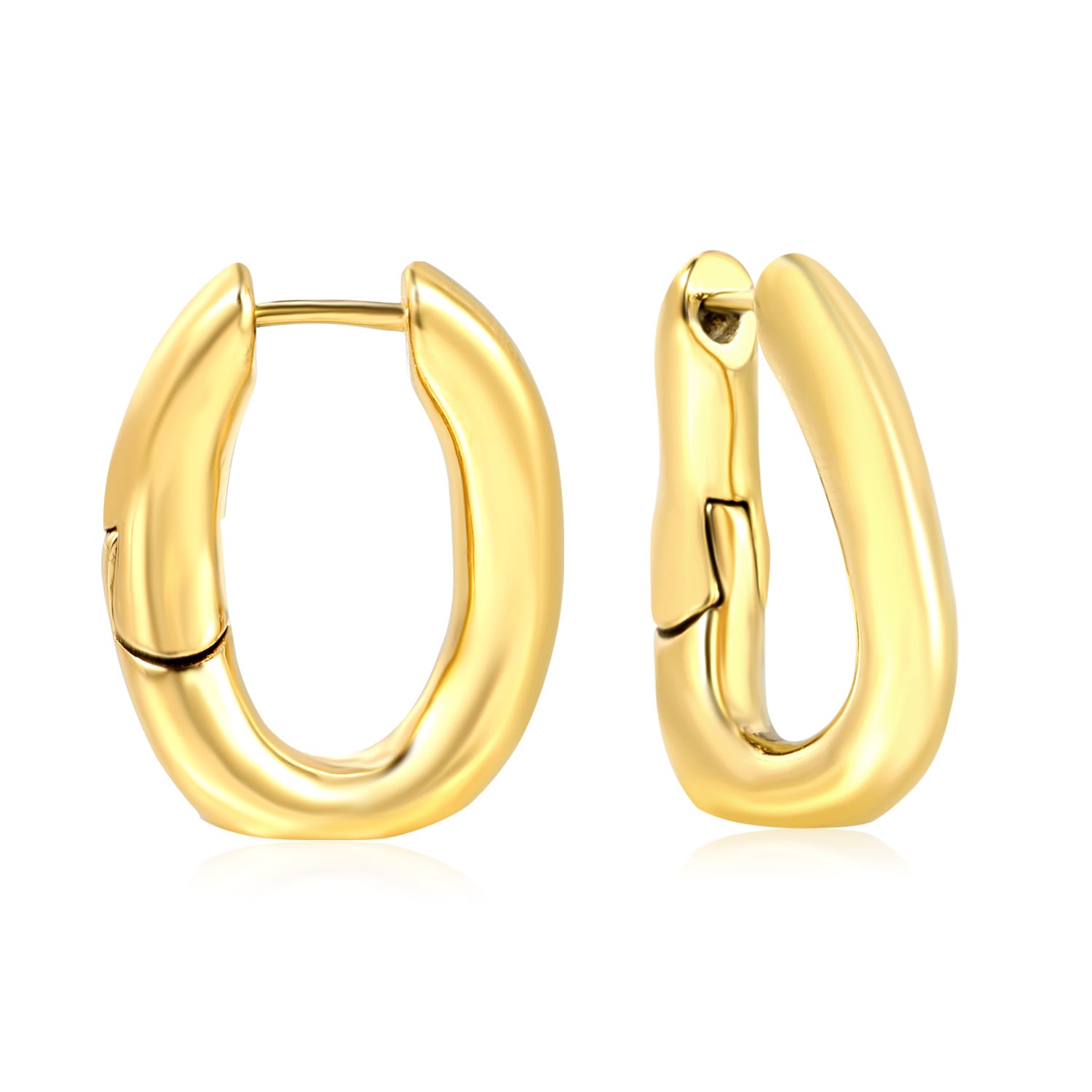 Damen elegante Creolen mit geschwungenem Design und hochwertiger Polierung Shop Nory