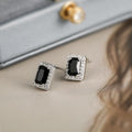 Damen Ohrringe mit elegantem rechteckigem Design und funkelnden Zirkonia Shop Nory
