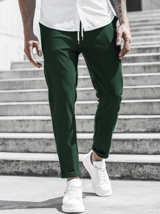 Herren Freizeithose mit Kordelzug und Seitentaschen