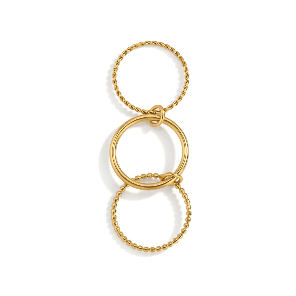Damen Eleganter und hypoallergen Ring mit geflochtenem Design Shop Nory