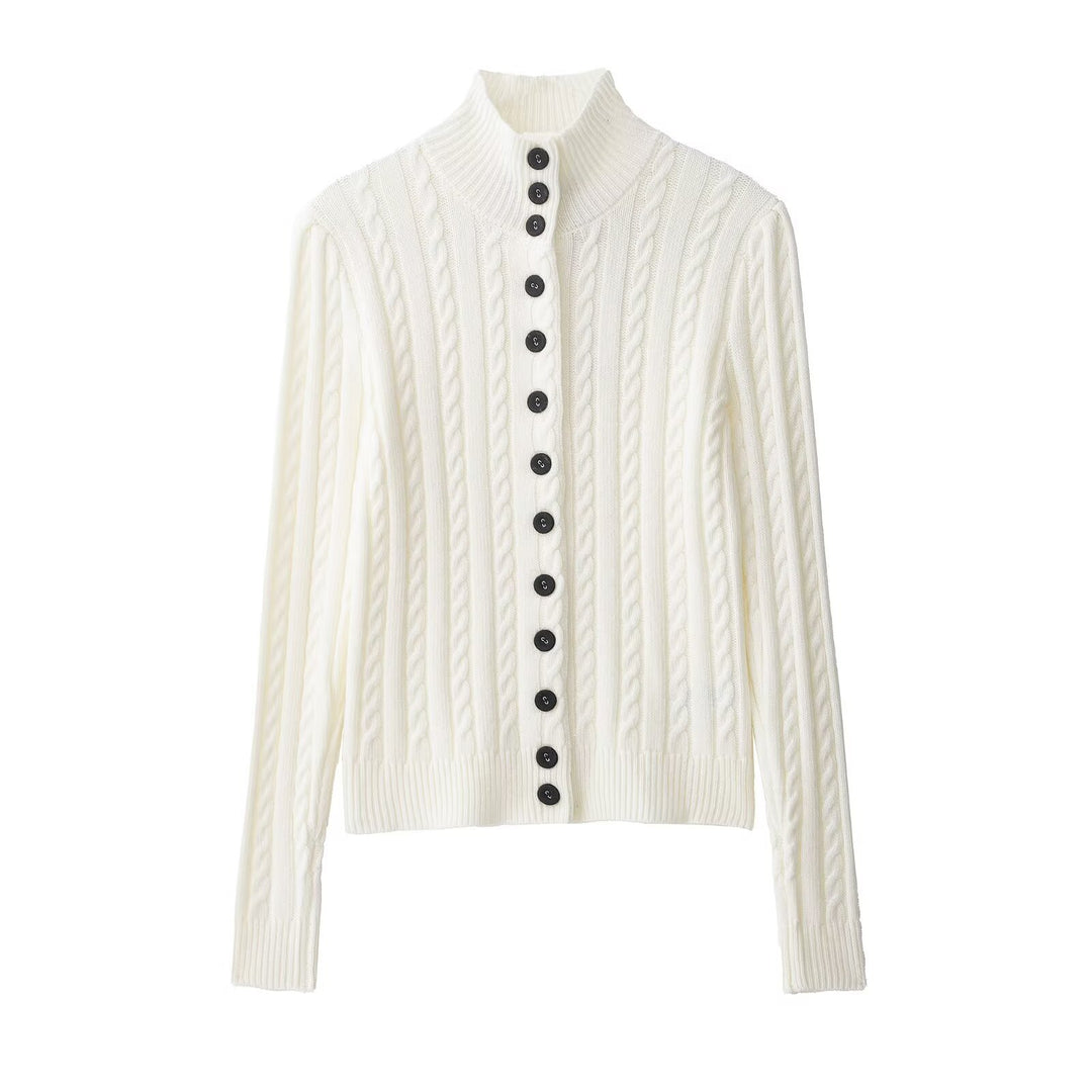 Damen Feinstrick-Cardigan mit gehäkeltem Peter-Pan-Kragen Shop Nory