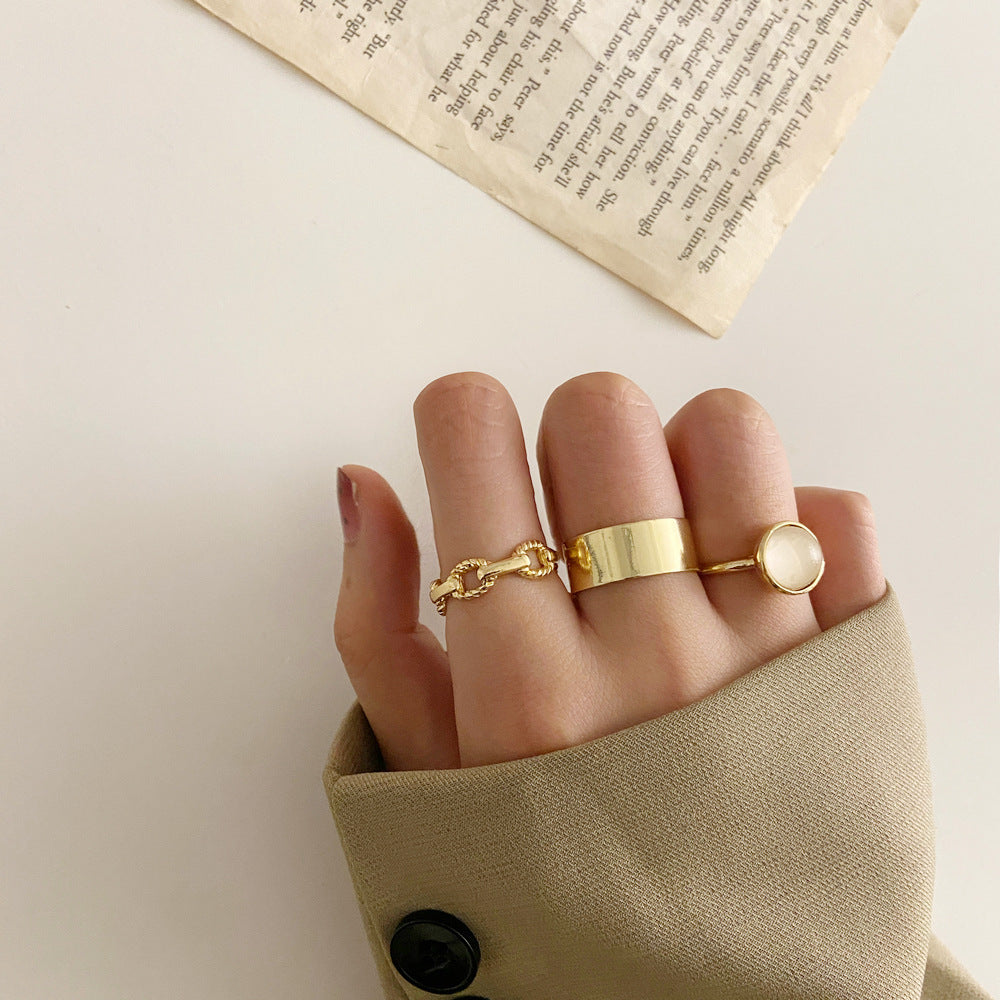 Damen romantisches und elegantes Ring-Set Shop Nory