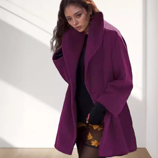 Damen Kapuzen-Teddycoat im Oversize‑A‑Linienschnitt mit überschnittenen Schultern Shop Nory