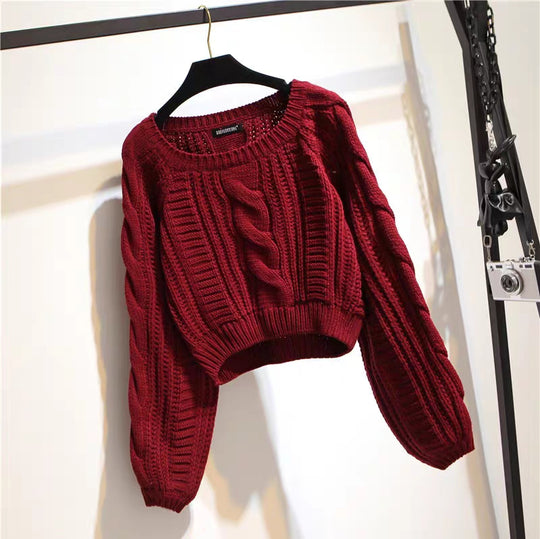 Damen Gemusterter Chunky Pullover Shop Nory