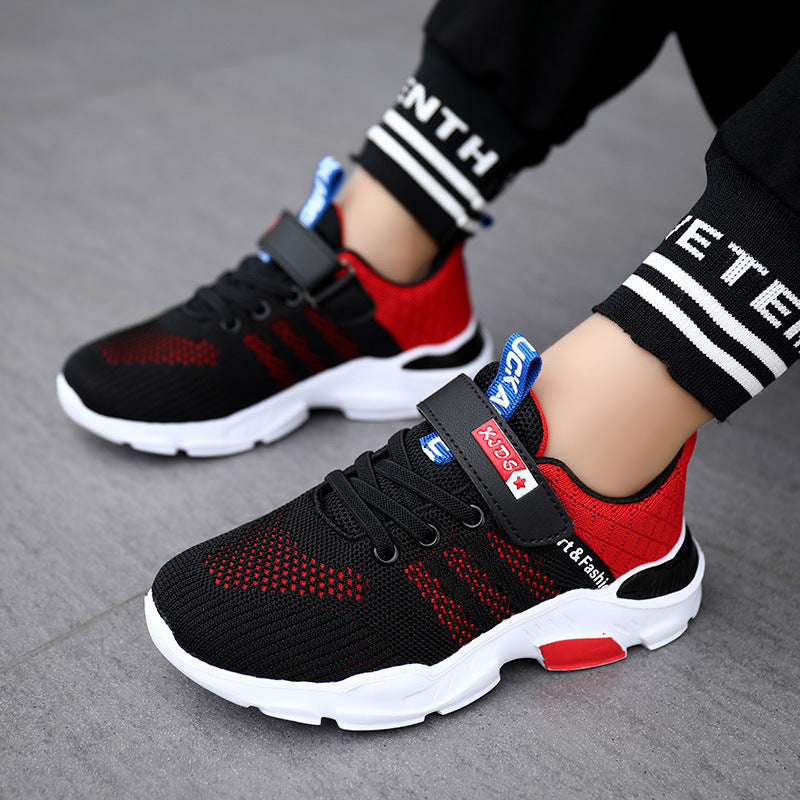 Unisex Kinder-Sneaker mit atmungsaktivem Strickschaft und Klettverschluss Shop Nory