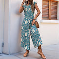 Lockerer Jumpsuit mit Blumendruck