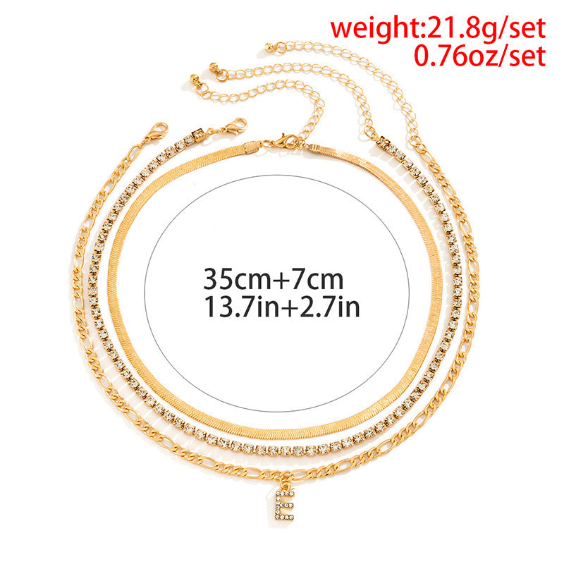 Damen mehrlagiges Collier mit eleganten Strassdetails Shop Nory