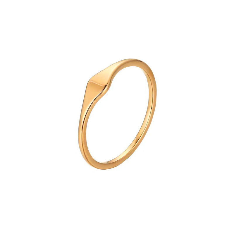 Damen minimalistischem Ring mit geschwungener und polierter Oberfläche Shop Nory