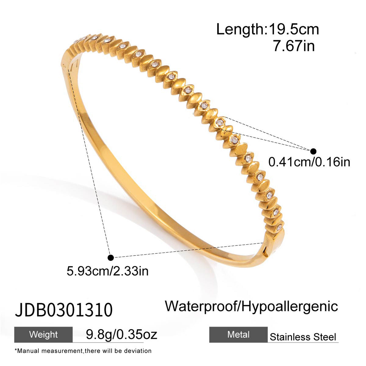 Damen Armband mit modernem Kettenmuster und hypoallergenen Eigenschaften Shop Nory