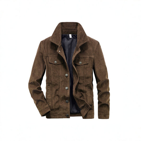 Herren Cordjacke aus Feincord mit Hemdkragen, Brustklappen und gesteppter Innenfütterung Shop Nory