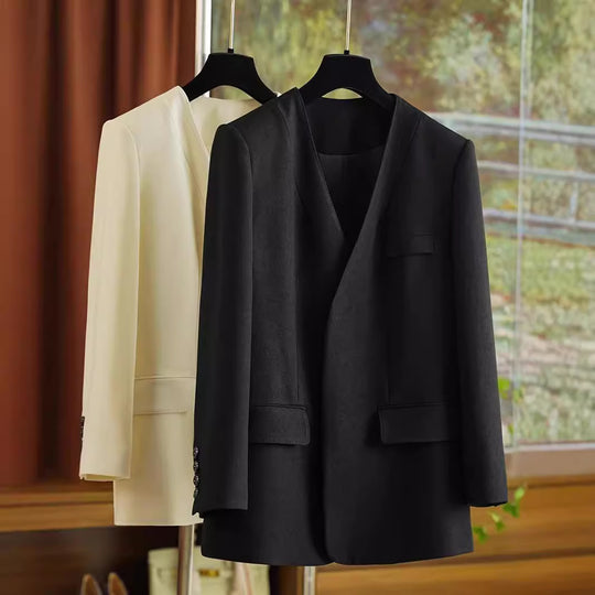 Damen Eleganter Blazer ohne Verschluss Shop Nory