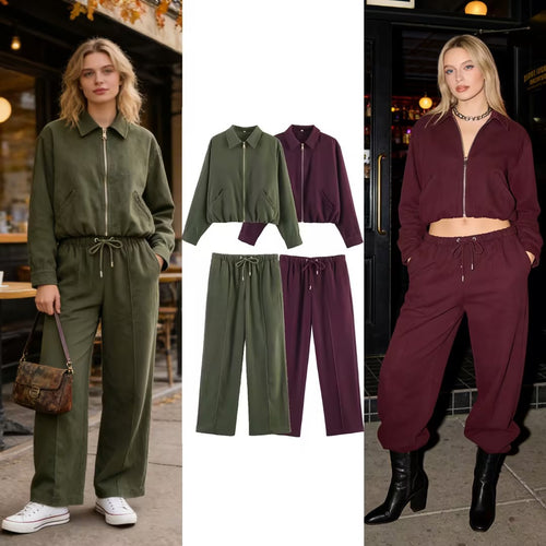 Damen Kurz geschnittene Bomberjacke mit Reißverschluss, Hemdkragen und elastischem Saum Shop Nory