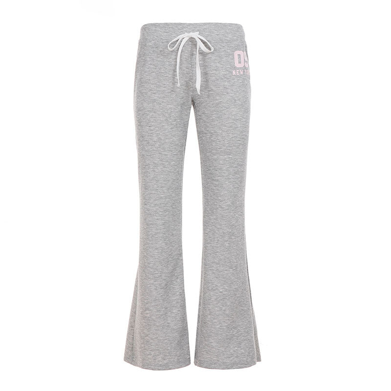 Damen nan ausgestellte Highwaist Loungehose mit elastischem Komfortbund, Bindekordel und weitem Schlag Shop Nory