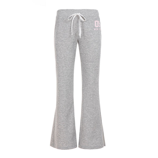 Damen nan ausgestellte Highwaist Loungehose mit elastischem Komfortbund, Bindekordel und weitem Schlag Shop Nory