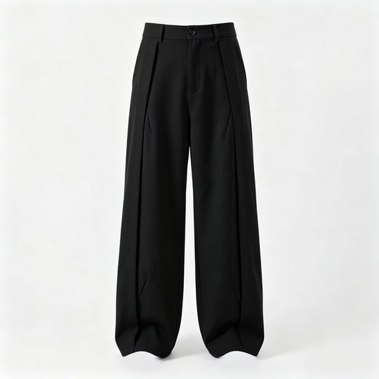 Herren Bundfaltenhose Weit