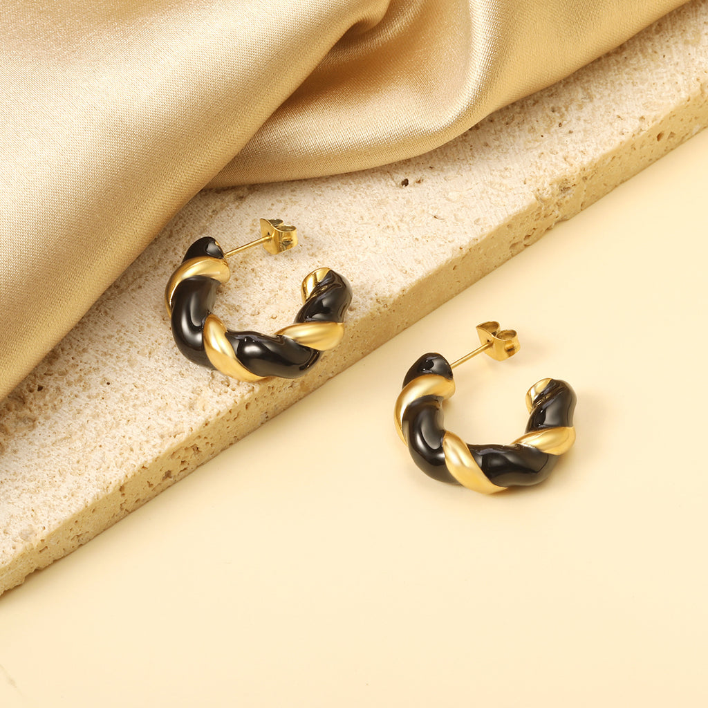 Damen Hängende Ohrstecker mit goldplattiertem Edelstahl und einzigartigem Design Shop Nory