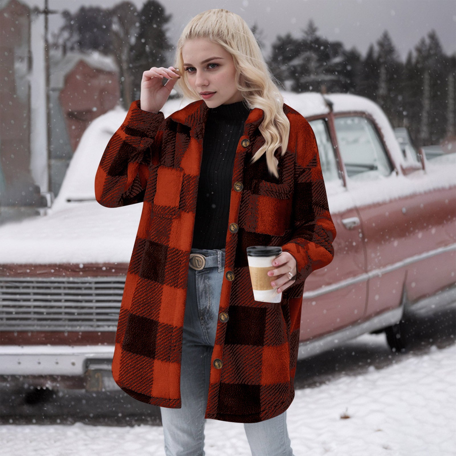 Damen Flanell-Jacke
