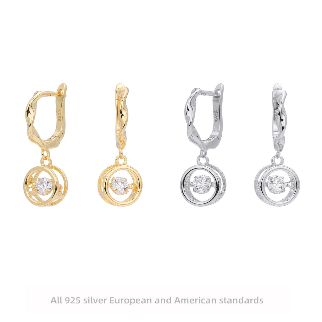 Damen Ohrhänger mit elegantem Zirkonanhänger aus hochwertigem 925 Sterling Silber Shop Nory