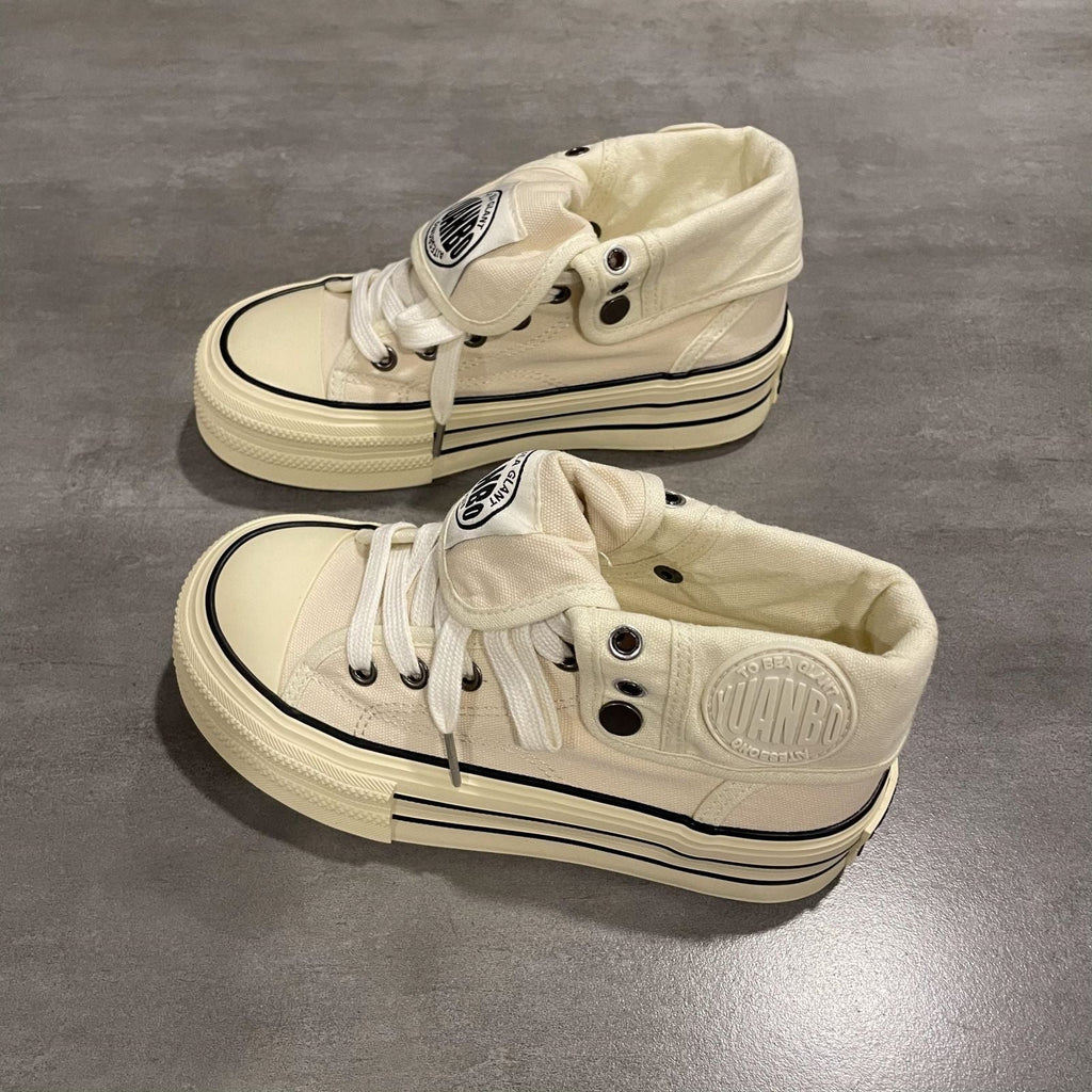 Damen Urbaner High-Top Sneaker mit stylischer Zierschnürung