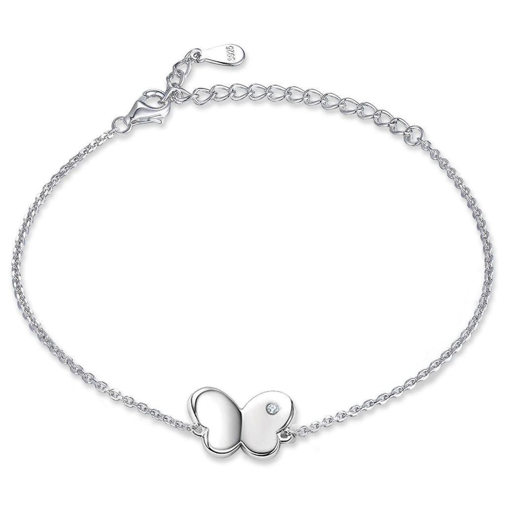 Damenarmband mit elegantem Schmetterlingsmotiv und funkelndem Stein Shop Nory