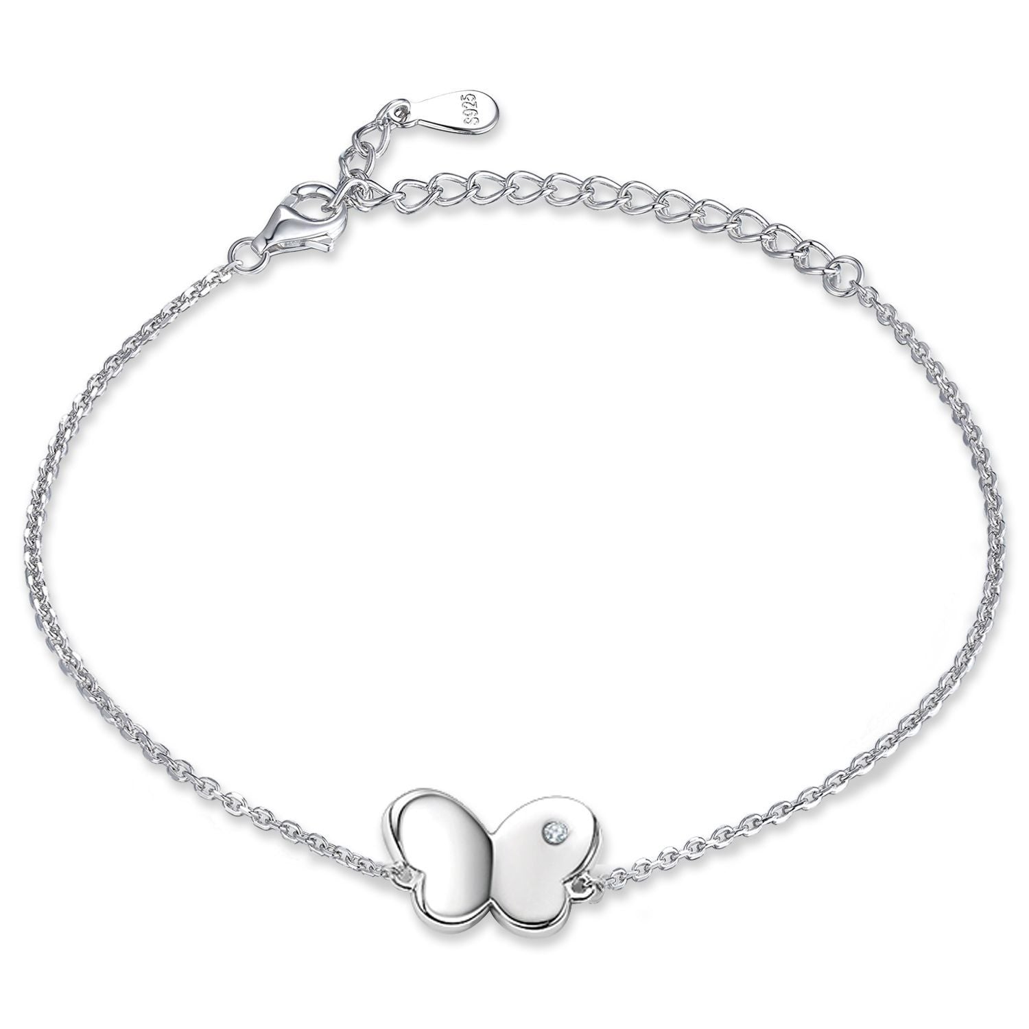 Damenarmband mit funkelndem Zirkonia und modernem Wellenmuster Shop Nory