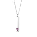 Damen Halskette mit modernem Rechteckanhänger und herzförmigem Zirkonia-Shop Nory
