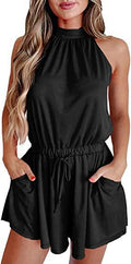 Damen Jumpsuit mit hohem Kragen und tailliertem Schnitt