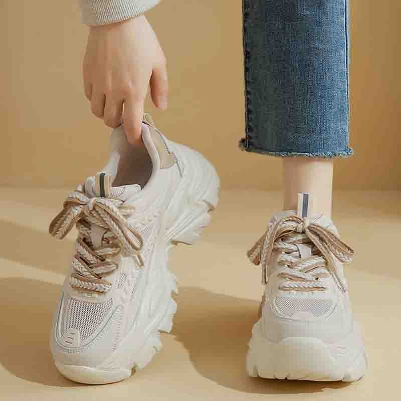 Damen Modische Chunky Sneakers mit atmungsaktiver Mesh-Konstruktion und komfortabler Dämpfung Shopnory