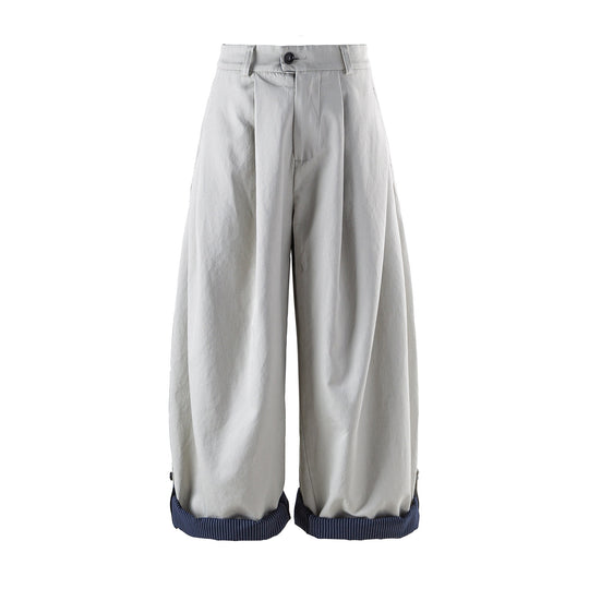 Damen weite High‑Waist‑Culotte mit Kellerfalte und verkürztem Bein Shop Nory