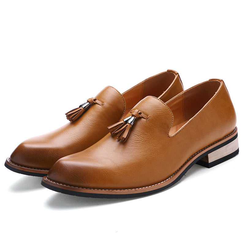 Damen Luxus Loafers aus echtem Leder mit modischen Fransen