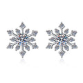 Damen Ohrstecker im Schneeflocken-Design mit funkelnden Kristallen Shop Nory