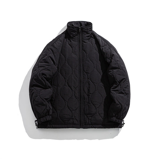 Unisex Boxy-Steppjacke im Military-Liner-Stil mit hohem Stehkragen und verstellbarem Saum Shop Nory
