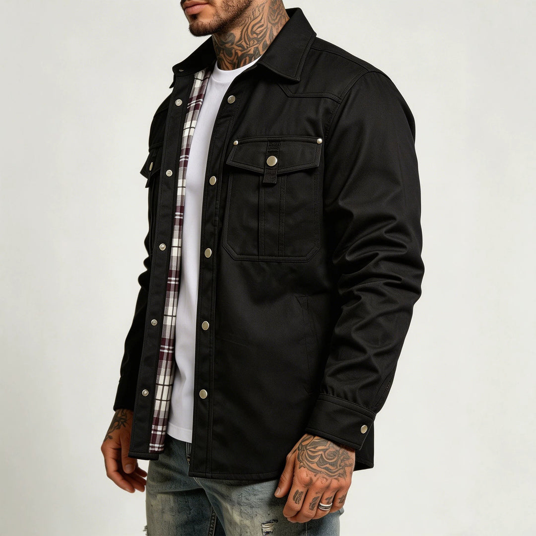 Herren Canvas-Hemdjacke Shop Nory